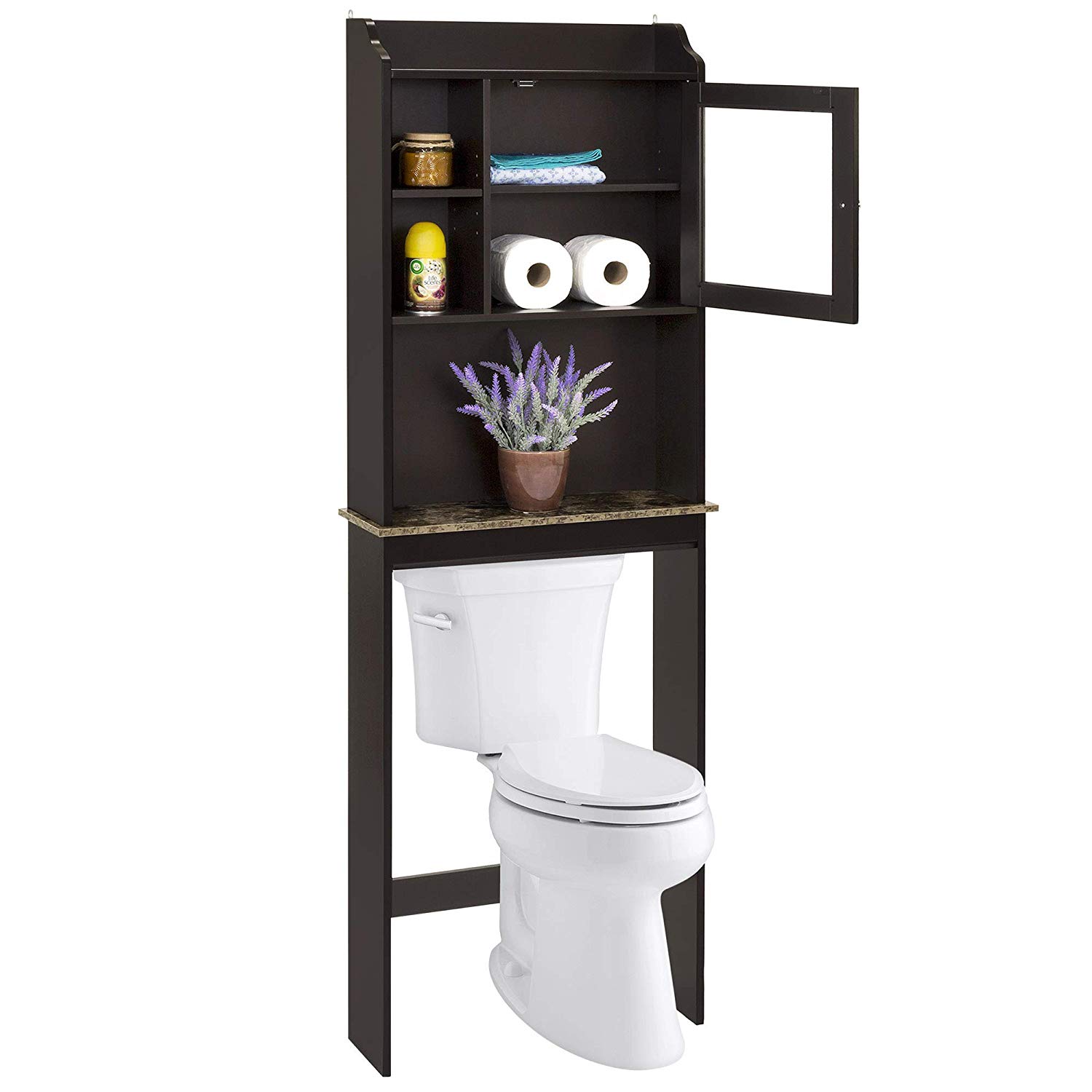 Wooden Modern Contemporary Over The Toilet Storage Cabinet My