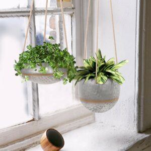 Hand Painted Ceramic Hanging Planters