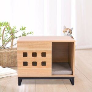 Wooden Indoor Pet House For Small Dogs And Cats