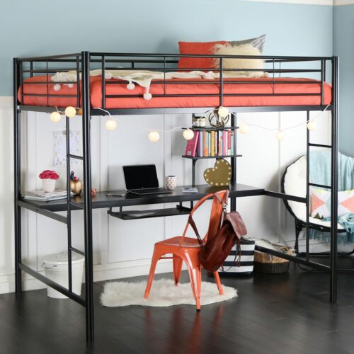 Metal Kids Loft Bed With Workstation My Inviting Home