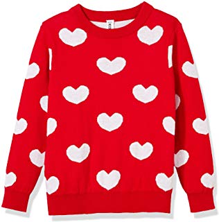 Girls Long Sleeve Pullover Love Heart Sweater