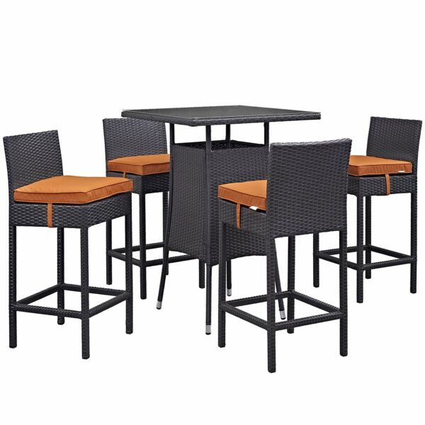 Convene Wicker Rattan Outdoor Bistro Set