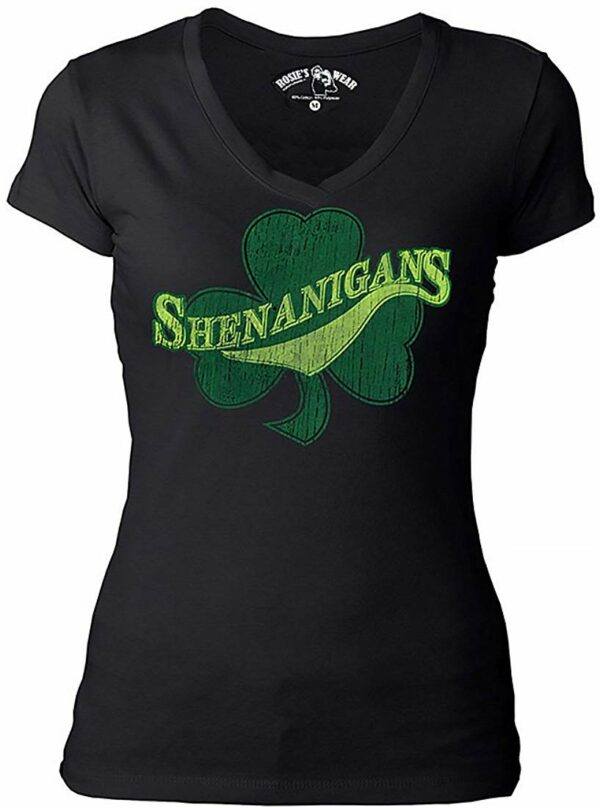 Women's Shenanigans Shamrock Clover T-Shirt