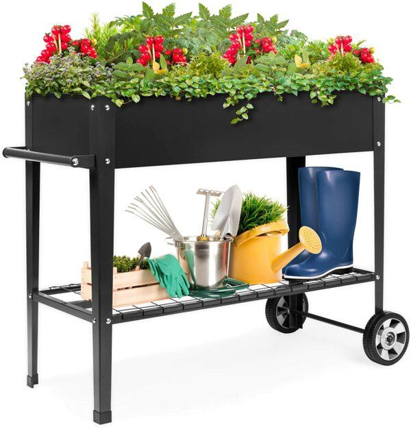 Elevated Mobile Raised Metal Garden Bed