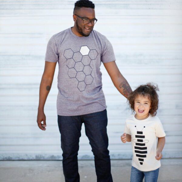 Hive and Honey Bee Matching Family Shirts Men's Gift