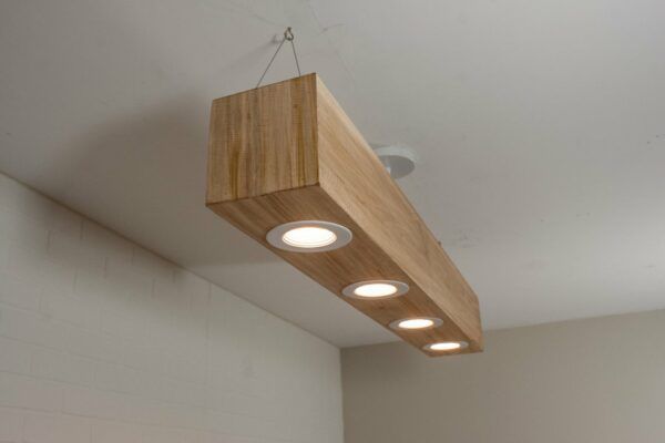 Modern Wood Beam Accent Lighting