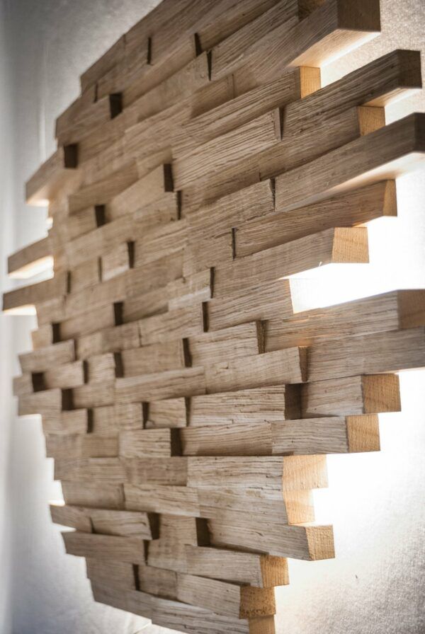 Artistic Wooden Wall Accent Light