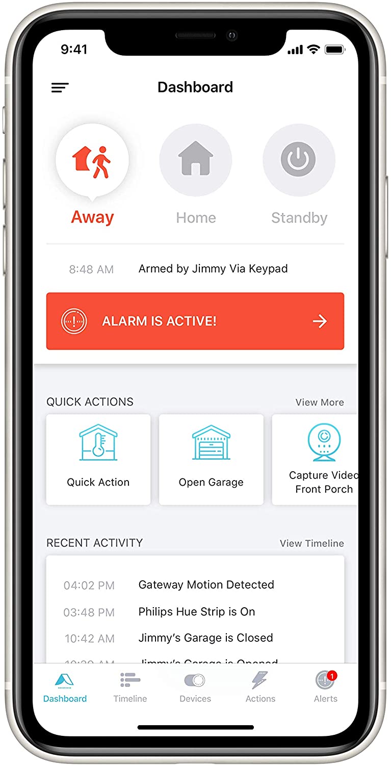 Abode Essentials Starter Kit Review App Dashboard