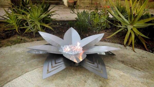 Lotus Fire Art Gas Burning Fire Pit