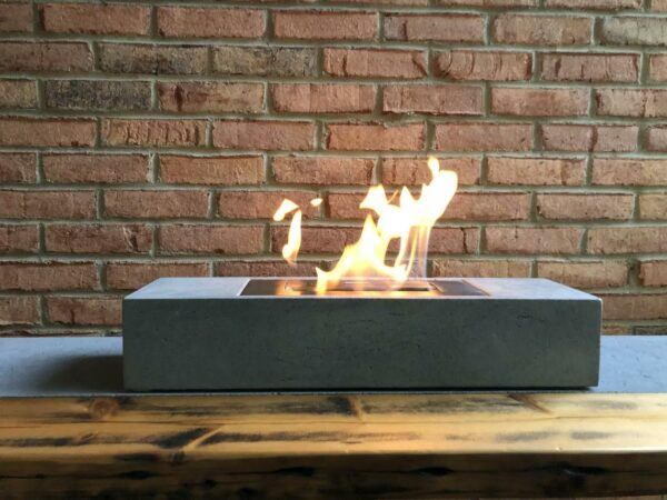 Handmade Concrete Tabletop Fire Bar