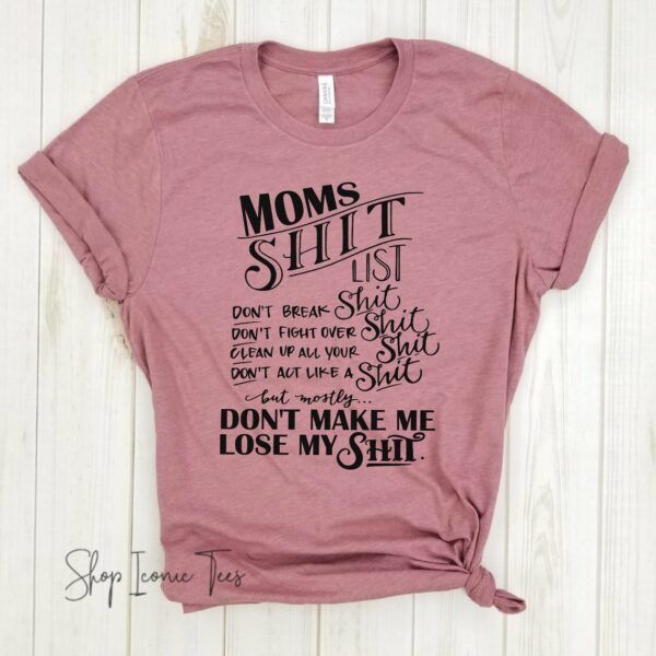 Mom's List Cotton Graphic T-Shirt