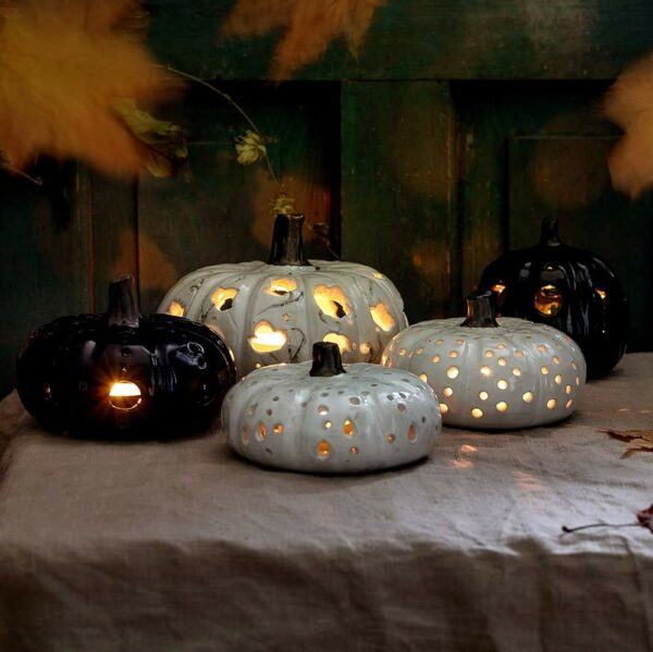 Autumn Ceramic Pumpkin Tea Light