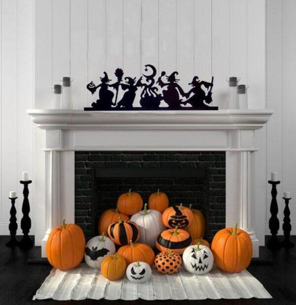 Halloween Dancing Witches Mantel Décor