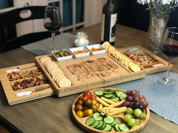 Personalized Wooden Charcuterie Board Set