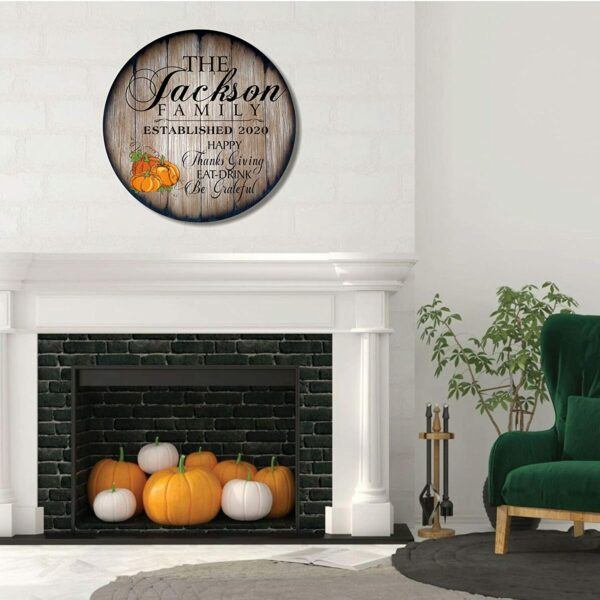 Personalized Wooden Thanksgiving Wall Art