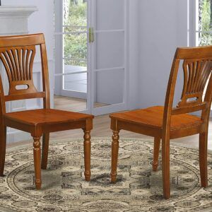 Plainville Saddle Brown Wooden Dining Chair Set