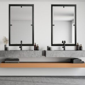 Contemporary Modern Floating Mirror