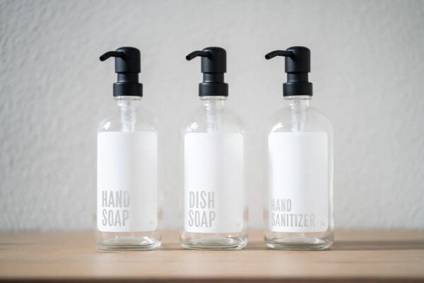 Modern Clear Glass Liquid Soap Dispenser