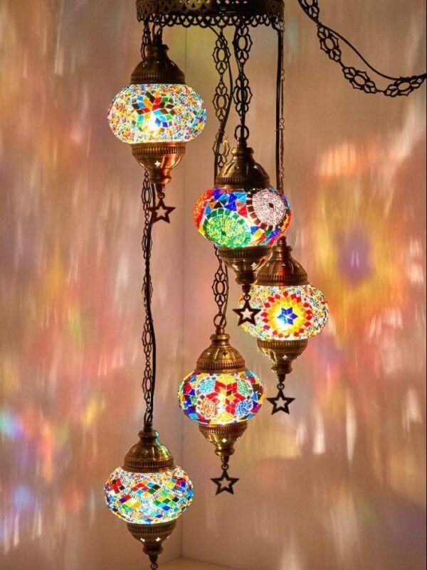 Moroccan Mosaic Chandelier Light